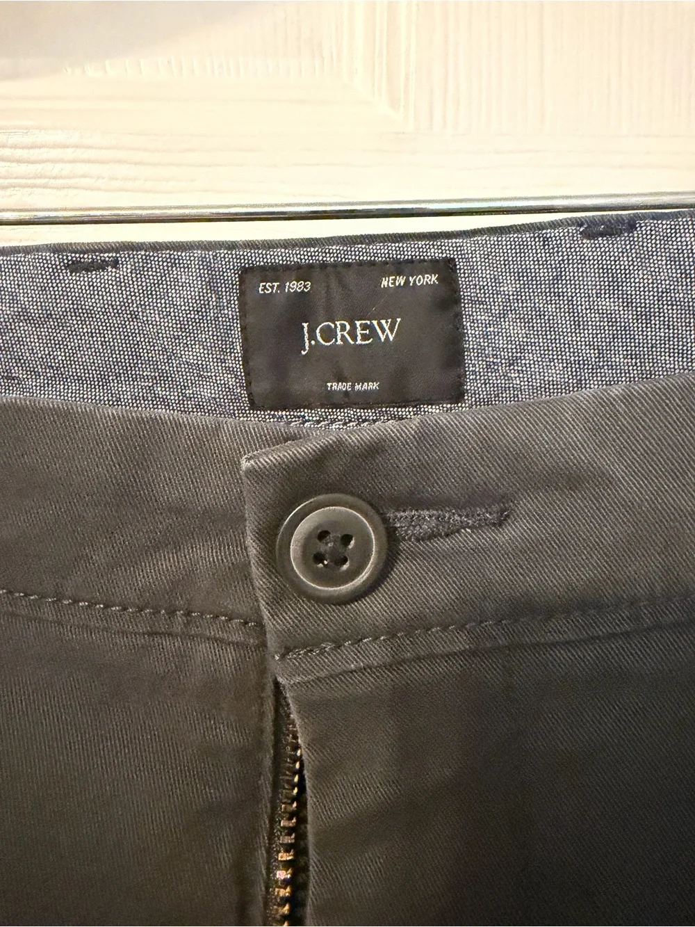 JCrew 484 Slim-Fit Stretch Chino Pant, Gray, 34x30, EUC